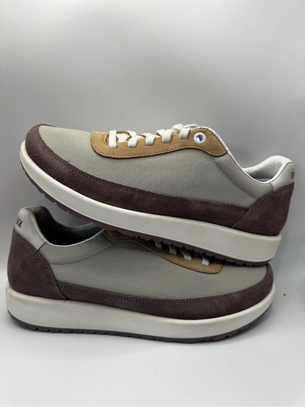 NWB (Replacement Box) Birkenstock Honnef City Suede Mesh Sneakers Taupe EU 38 US